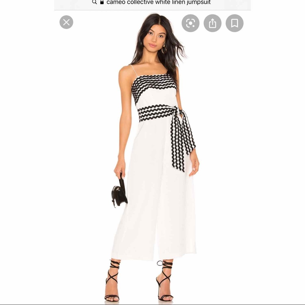 CAMEO COLLECTIVE ivory linen jumpsuit
